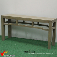 Único madeira marrom vintage mesa pequena consola corredor